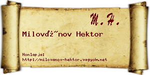 Milovánov Hektor névjegykártya